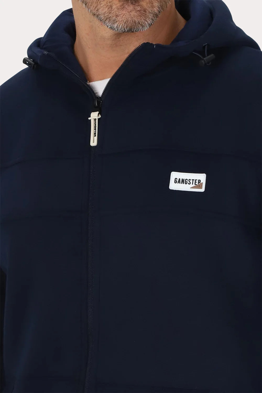 Poleron Full Zipper Fleece Streetline Azul Marino Gangster - Gangster
