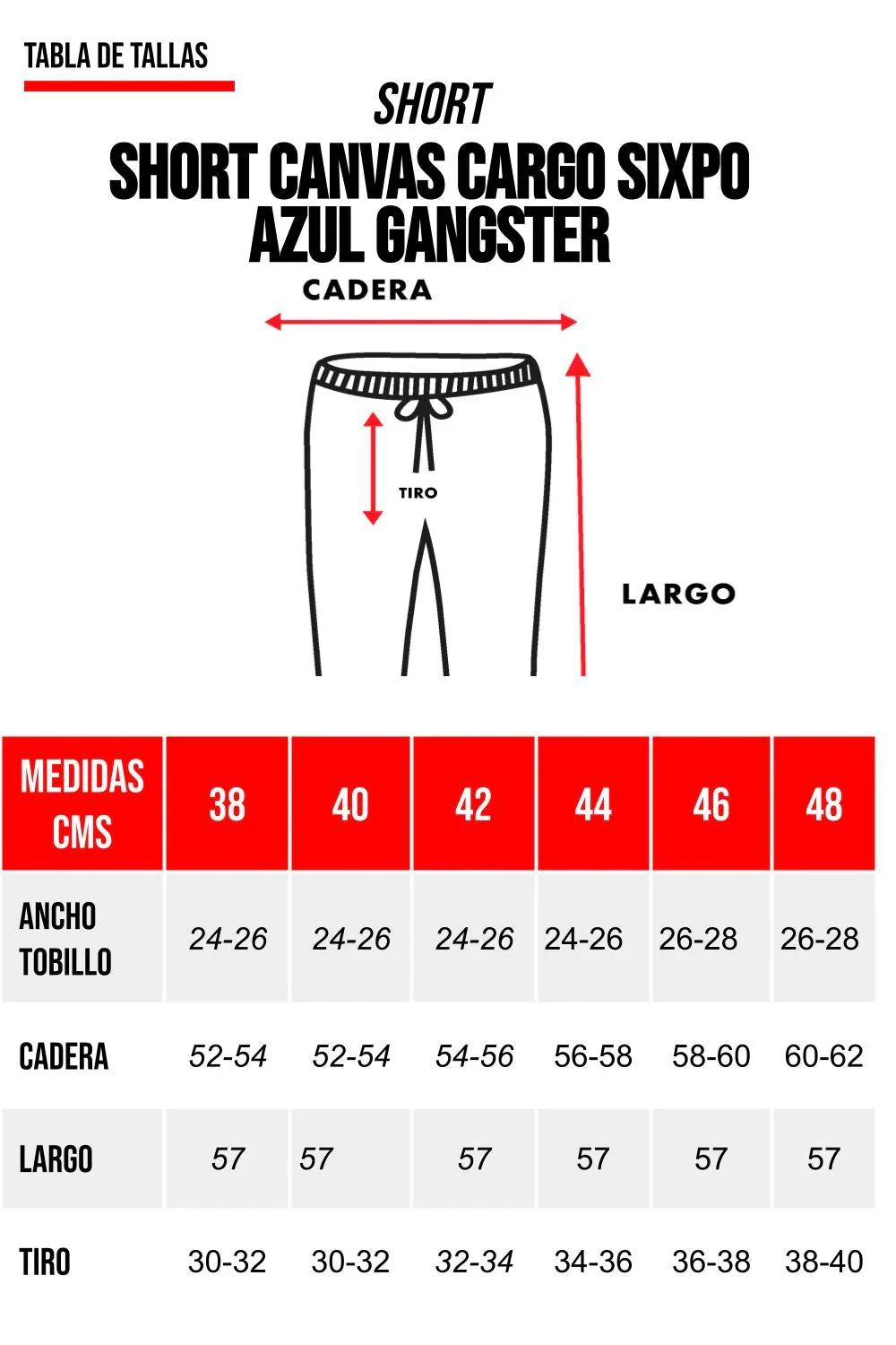 Short Canvas Cargo Sixpo Azul Gangster - Gangster