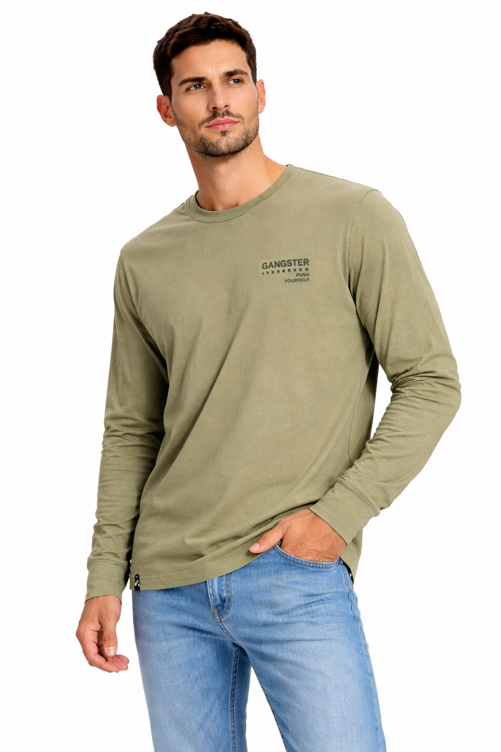 Polera ML Field Verde Oliva - S