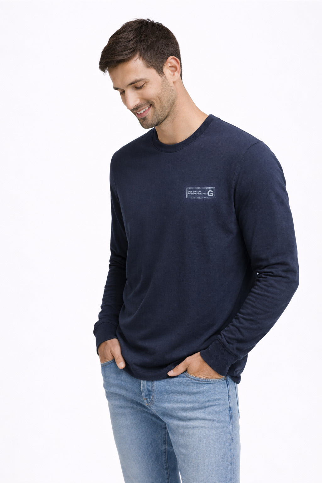 Polera ML Field Azul Marino - S