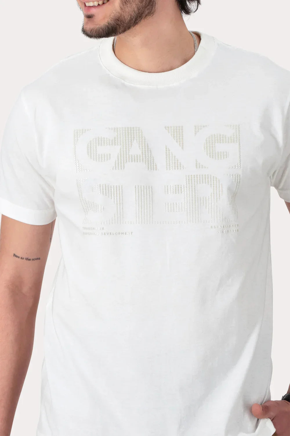 Polera Mc Basica Center Blanco - Gangster
