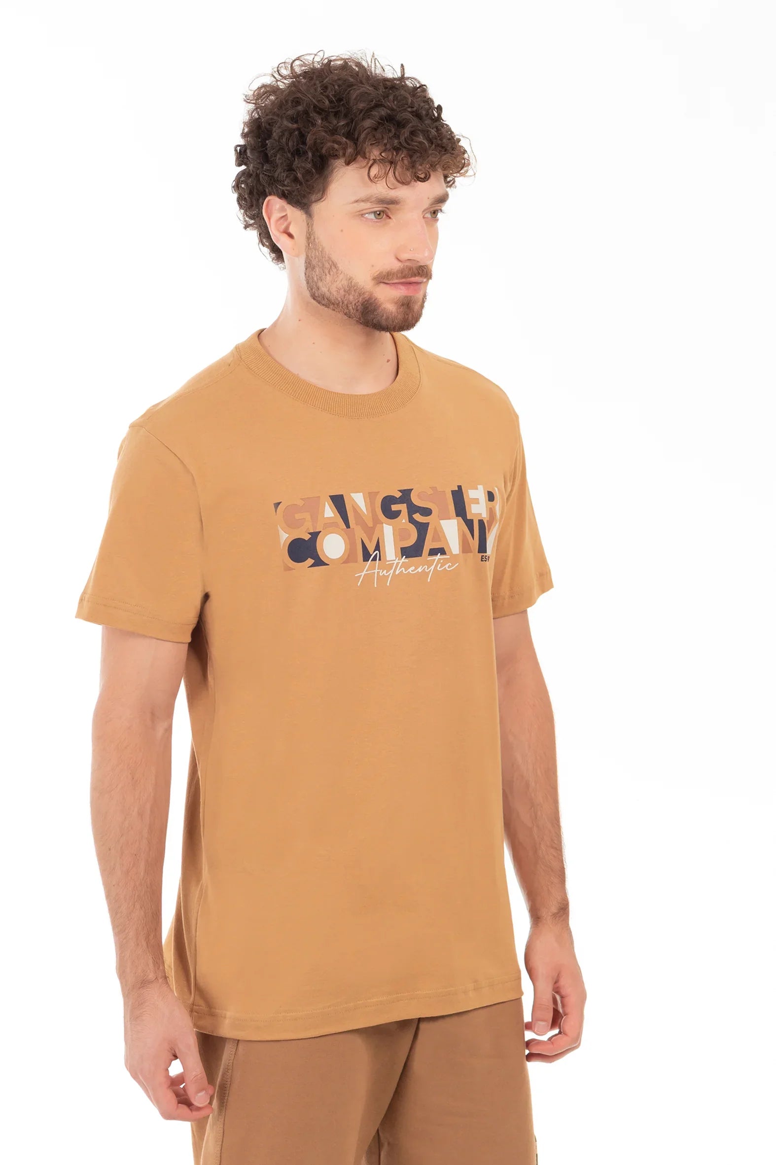 Polera Mc Basica Bowery Mostaza - Gangster
