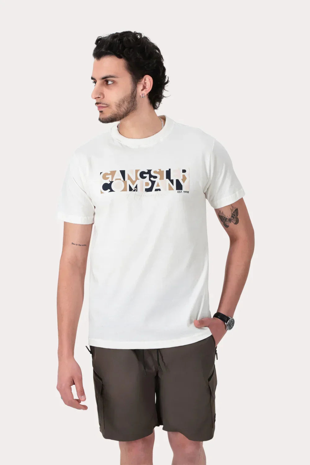 Polera Mc Basica Bowery Blanco - Gangster