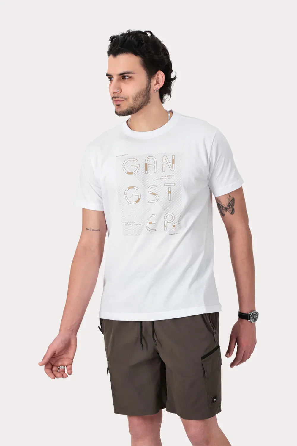 Polera Mc Basica Broadway Blanco - Gangster