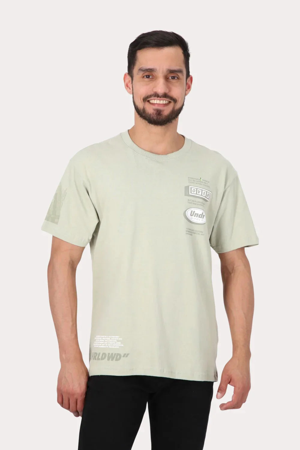 Polera Mc Básica Loose Fit Verde Gangster - Gangster