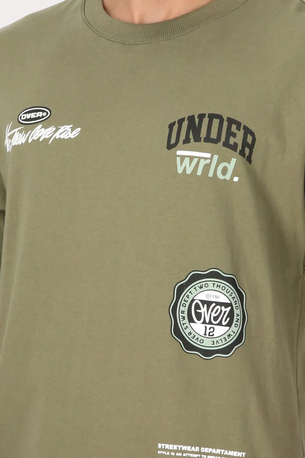 Polera Mc Básica Loose Fit 2 Verde Overcore - Gangster