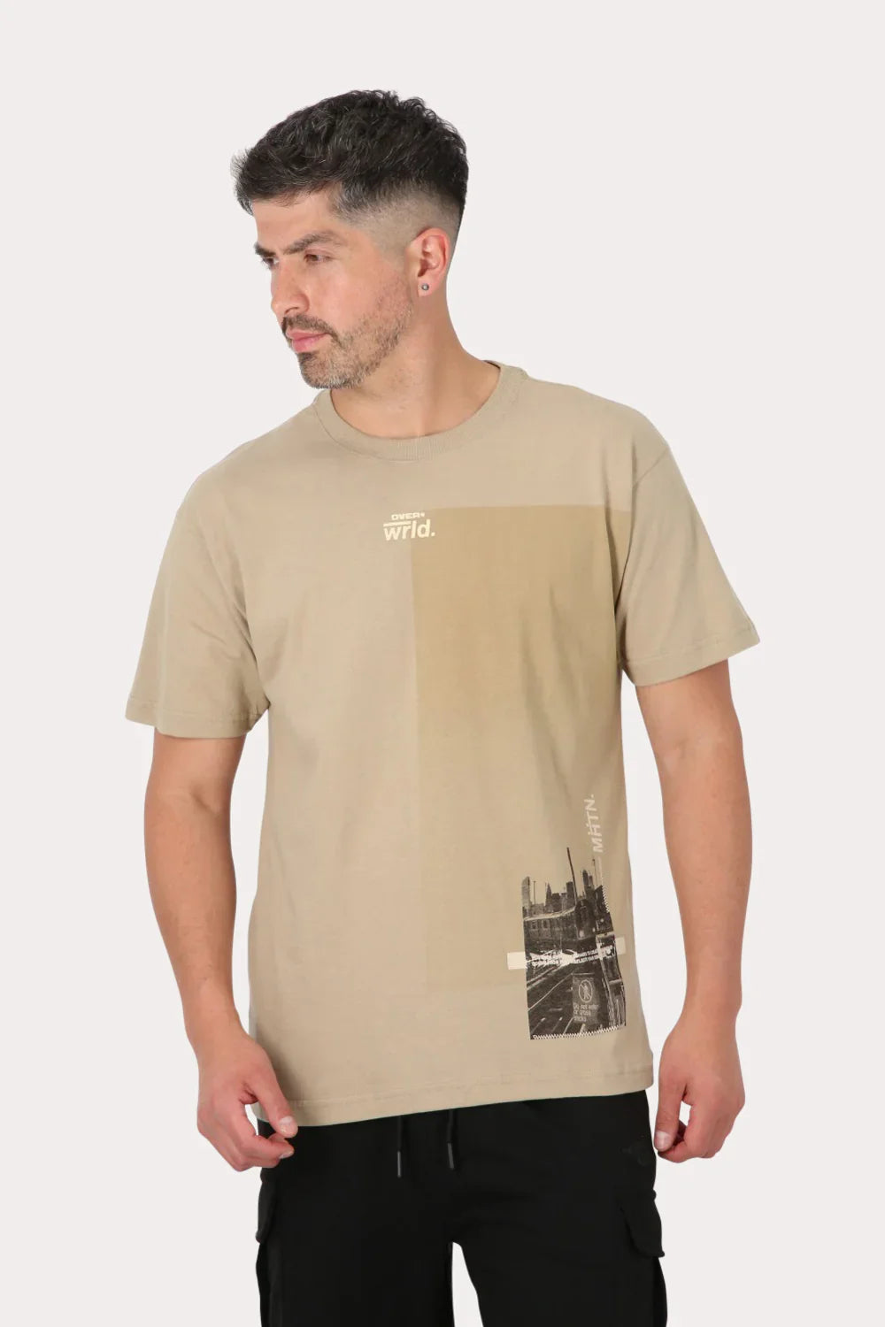 Polera Mc Básica Camel Beige Overcore - Gangster