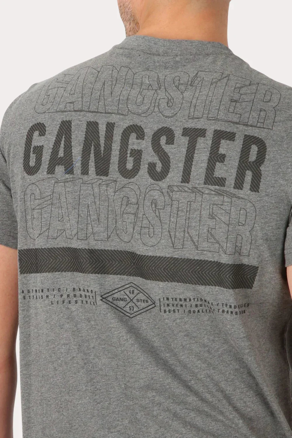 Polera Mc Básica Arpoa Gris Gangster - Gangster