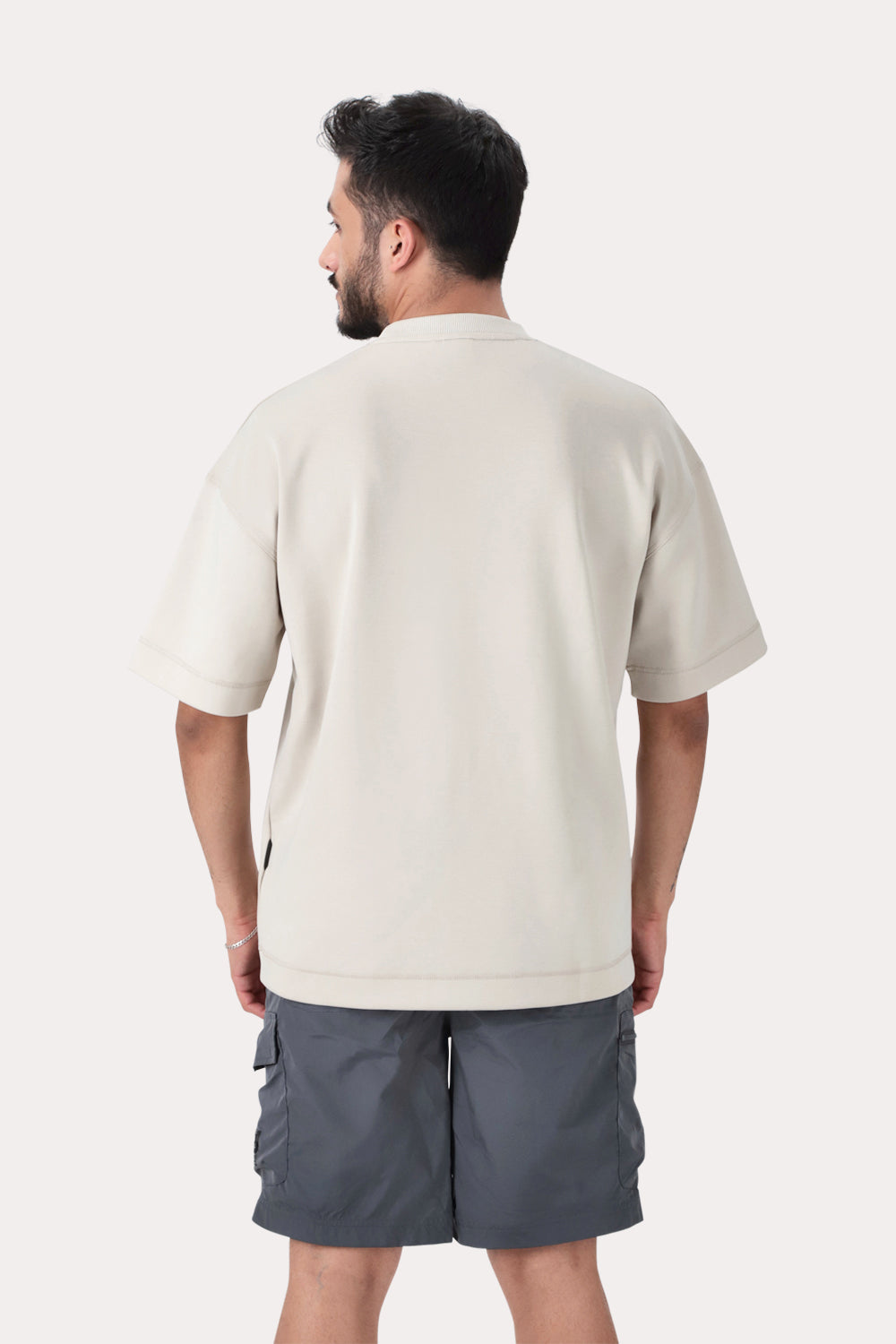 Polera Manga Kul Corta  Gris Overcore-3