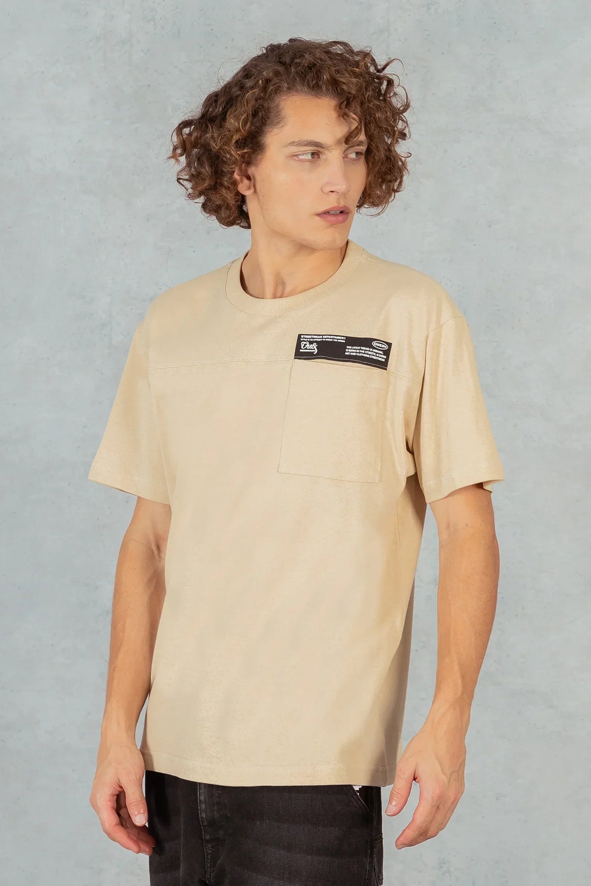 Polera Mc Especial Patch Beige Overcore - Gangster