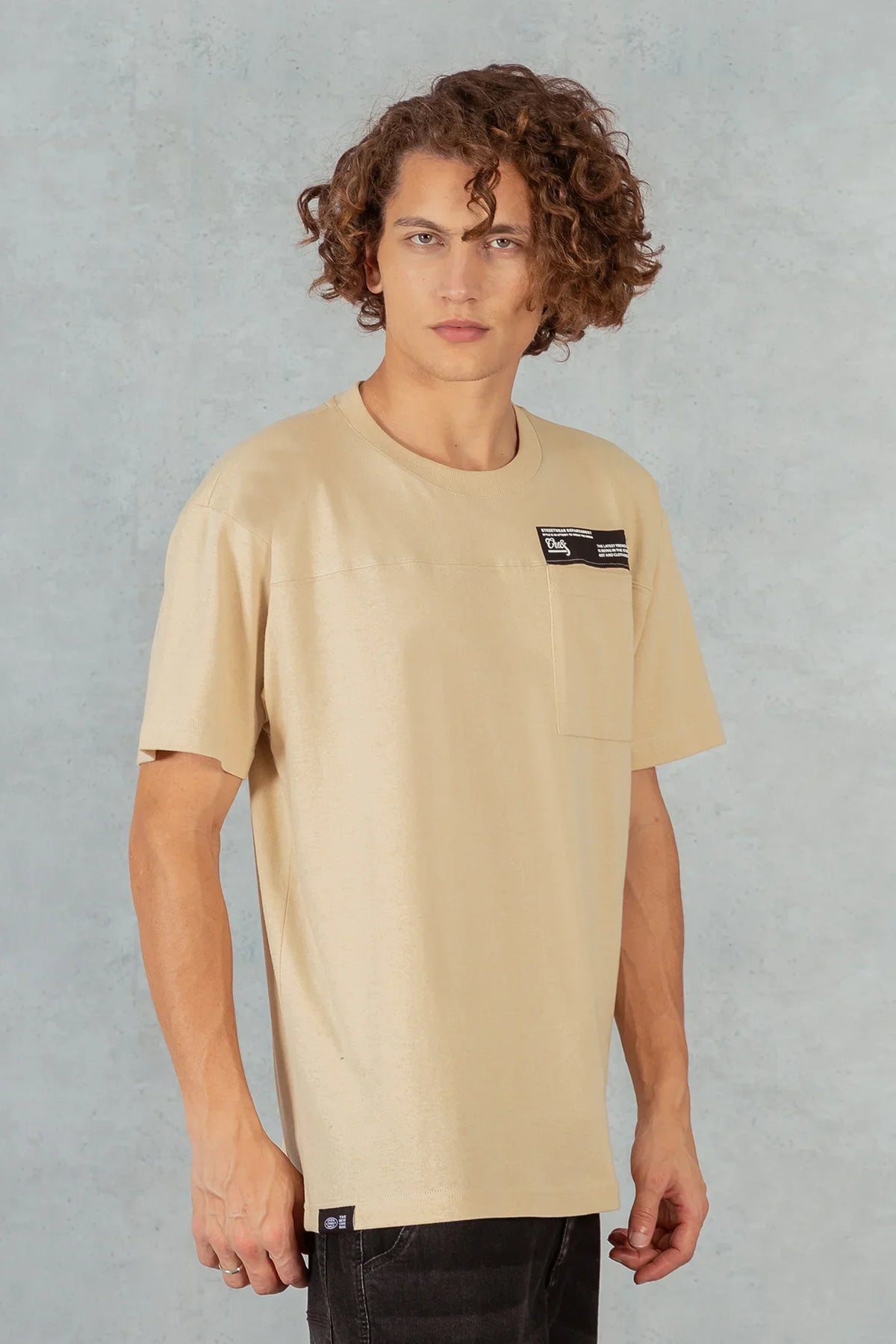 Polera Mc Especial Patch Beige Overcore - Gangster