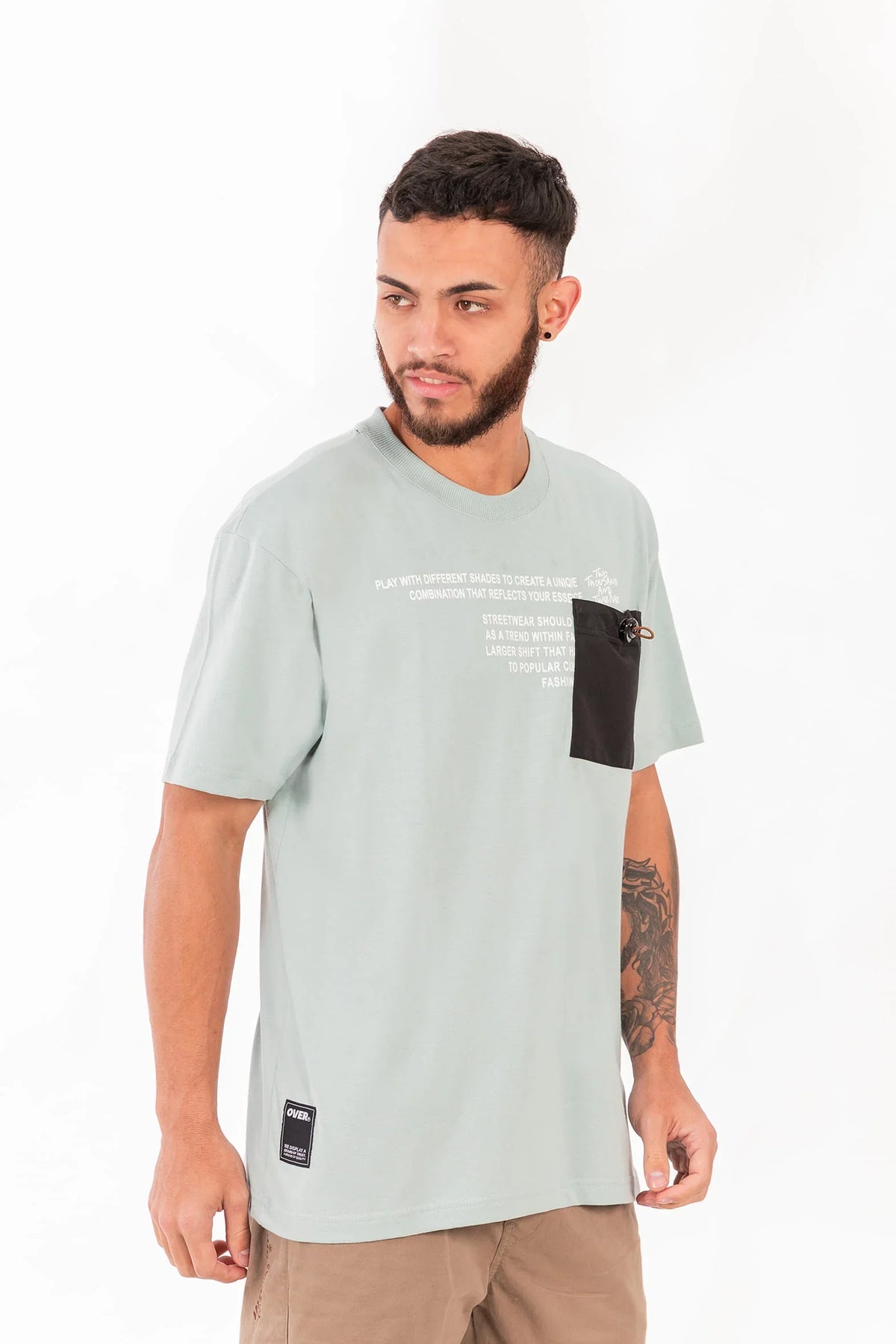 Polera Mc Especial Bpocket Verde Overcore - Gangster