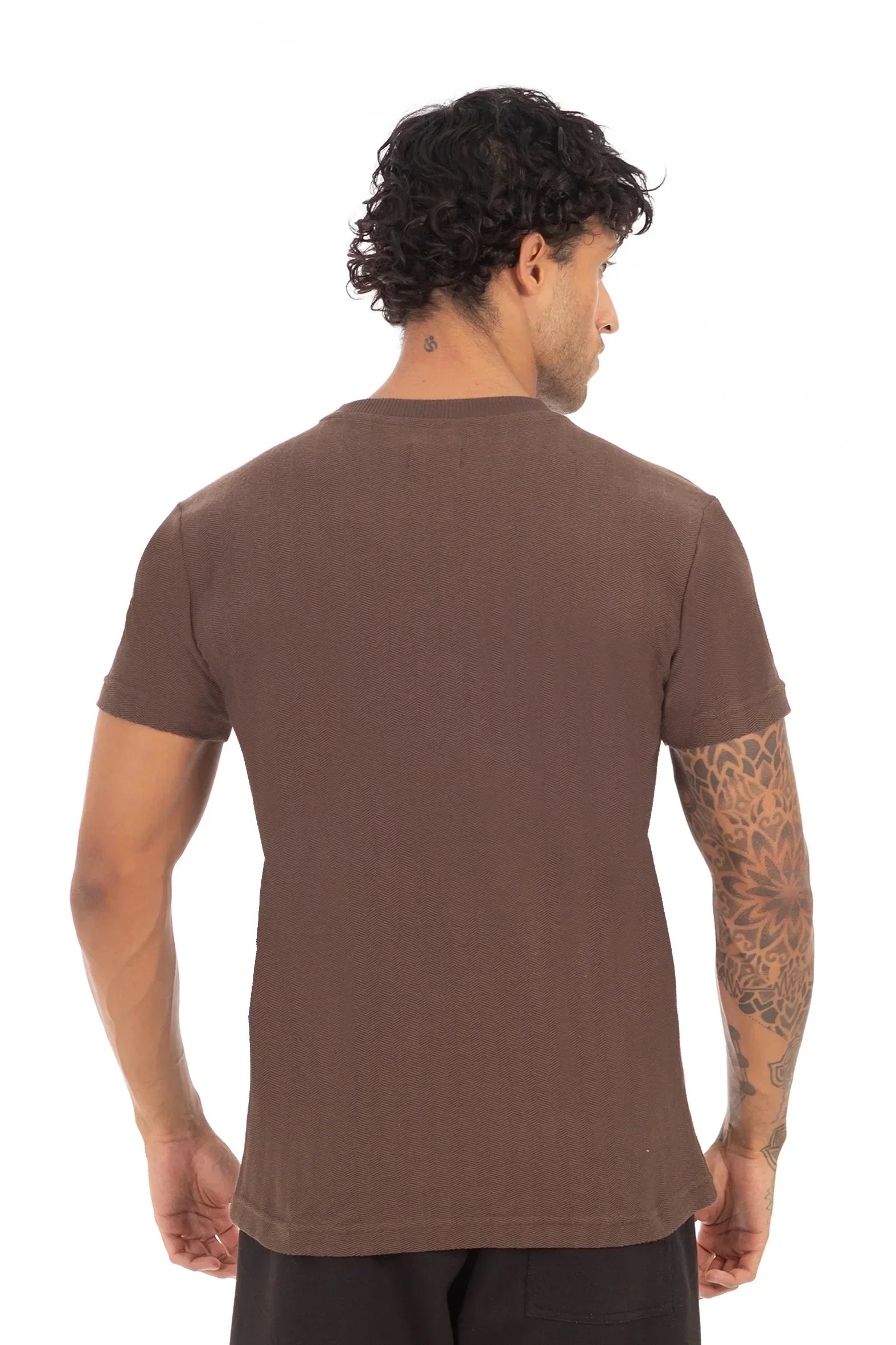 Polera Mc Textura Bedford Café Oscuro - Gangster