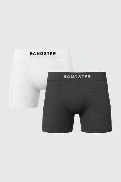 Calzoncillo Calzoncillo Poliamida Duo Gris/Blanco - Gangster