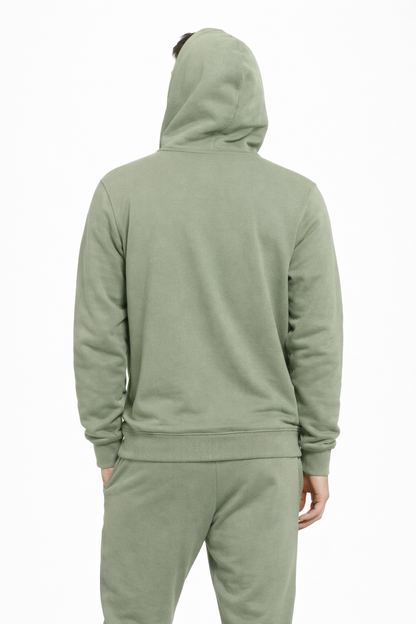 Poleron Fullzipper Step Verde Oliva