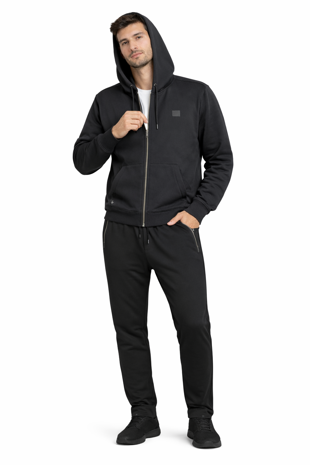 Poleron Fullzipper Loop Negro-thumbmail-4