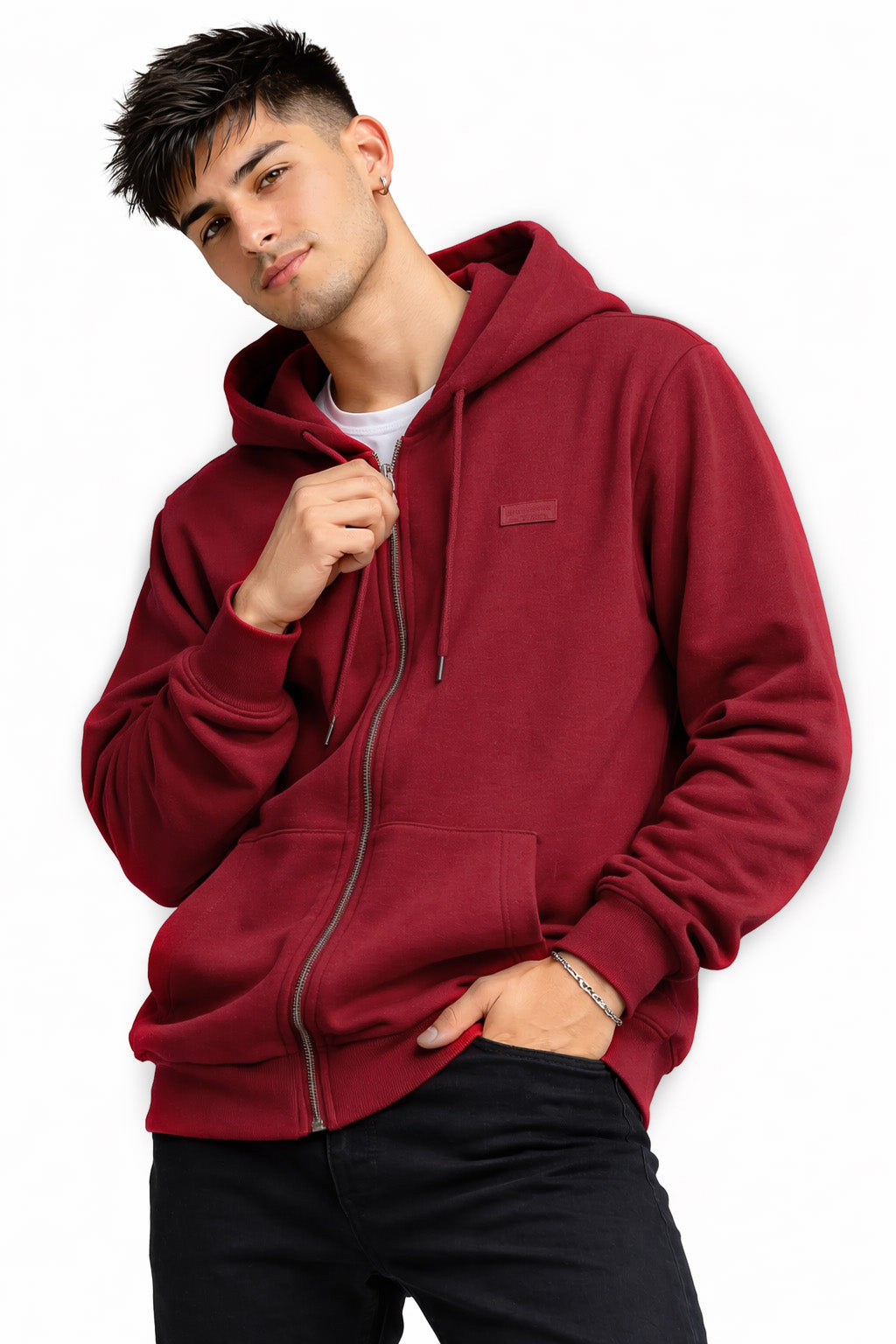 Poleron Fullzipper Passage Rojo - S
