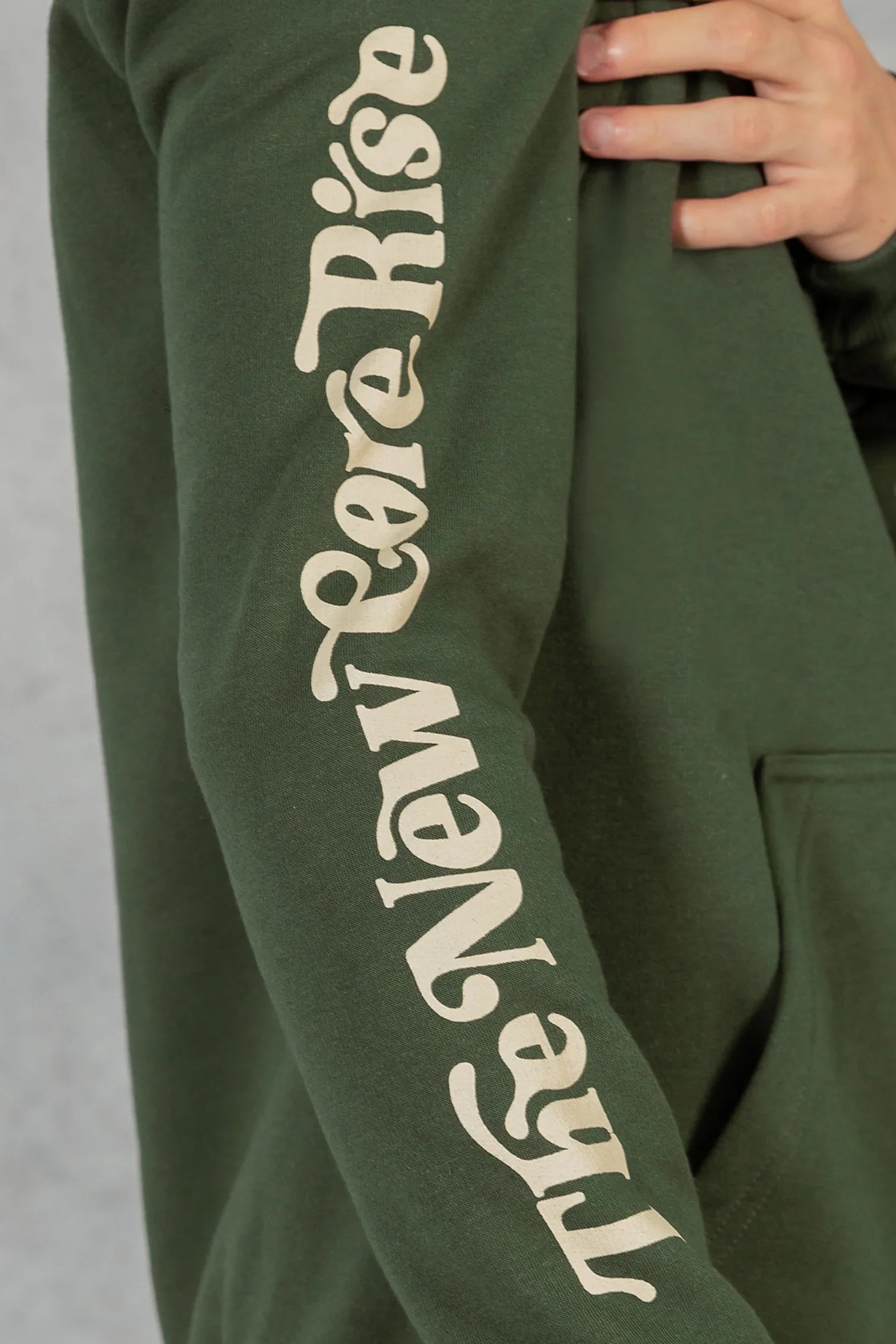Poleron Hoodie Fleece CoreX Verde Overcore - Gangster