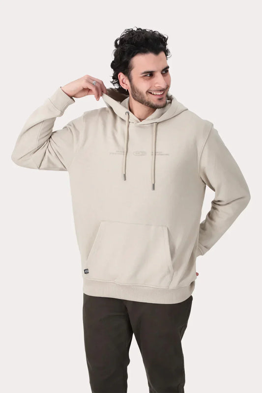 Poleron Hoodie Fleece Inwood Beige - Gangster