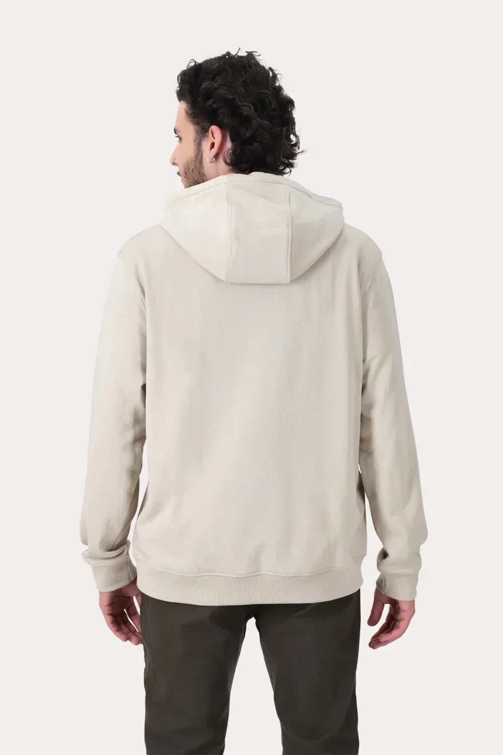 Poleron Hoodie Fleece Inwood Beige - Gangster