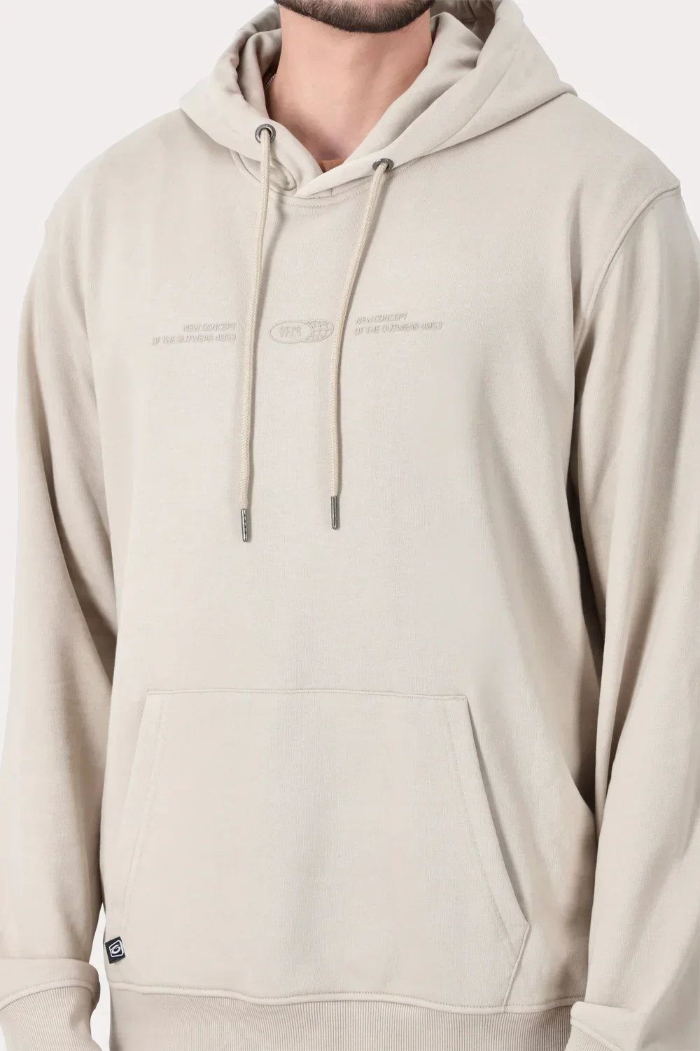 Poleron Hoodie Fleece Inwood Beige - Gangster
