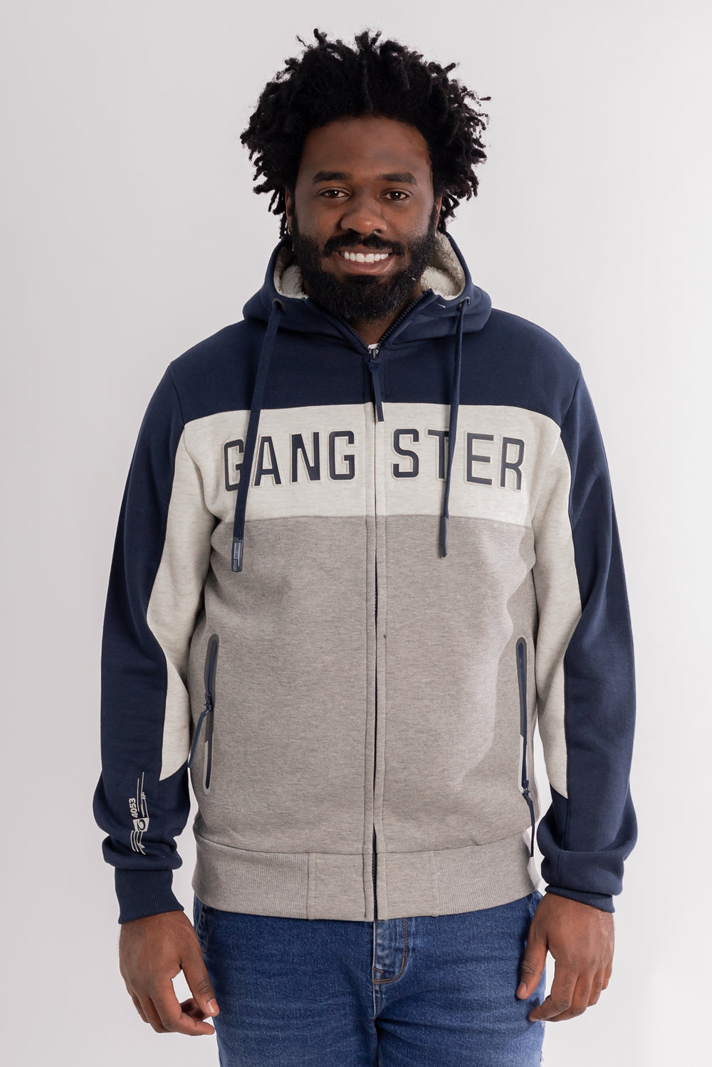 Poleron Full Zipper Radiant Azul Gangster