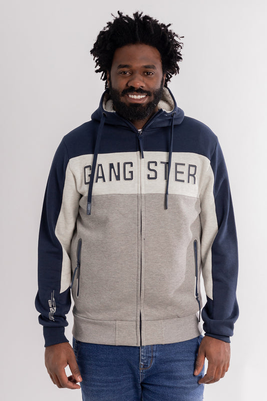 Poleron Full Zipper Radiant Azul Gangster