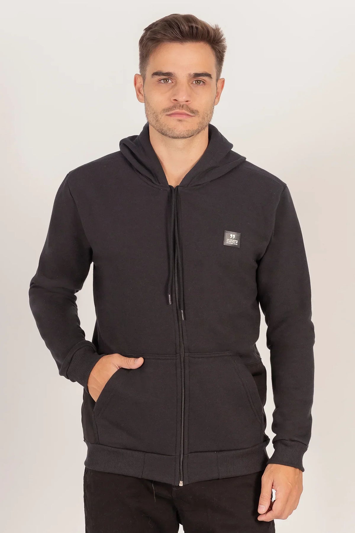 Poleron Full Zipper Fleece Titan  Negro Overcore - S