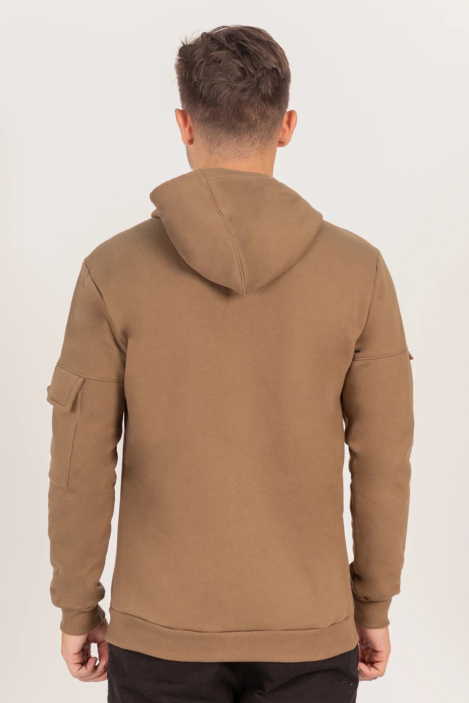 Poleron Full Zipper Fleece Carg Café Overcore - Gangster