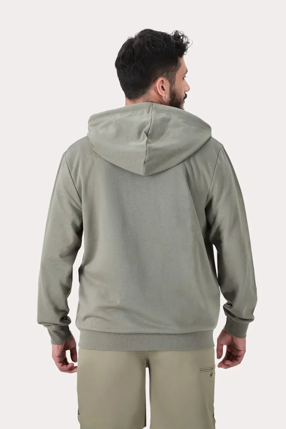 Poleron Full Zipper Fleece Damen Verde Militar - Gangster