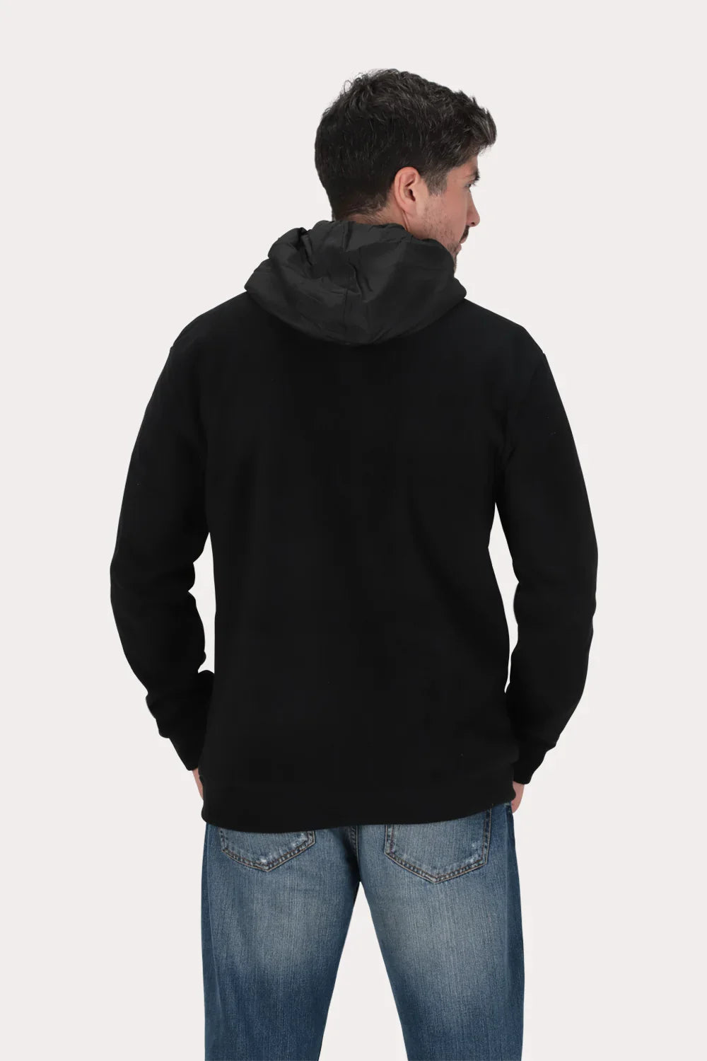 Poleron Full Zipper Fleece Blvck Negro Overcore - Gangster