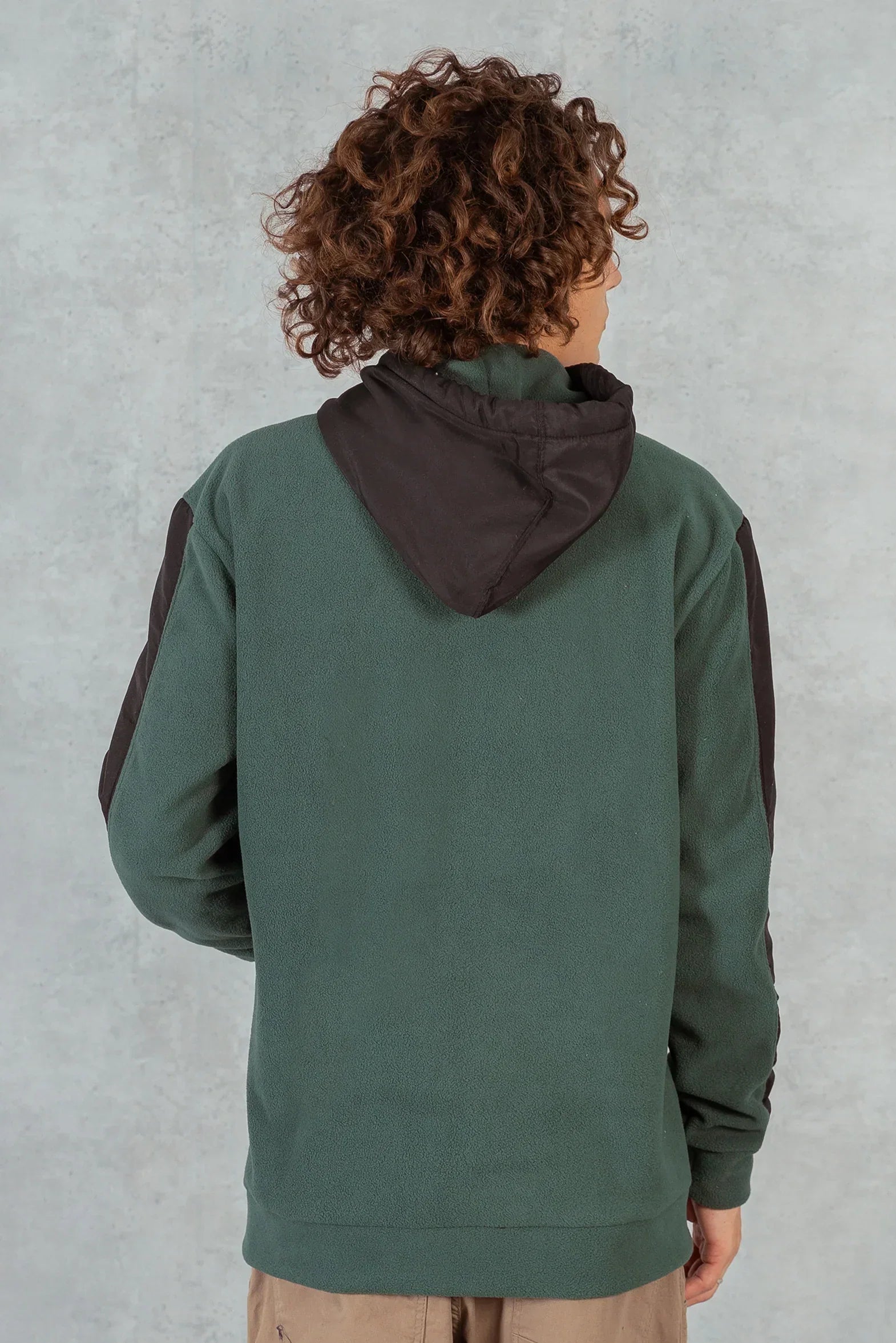 Poleron Full Zipper Fleece Line Verde Overcore - Gangster