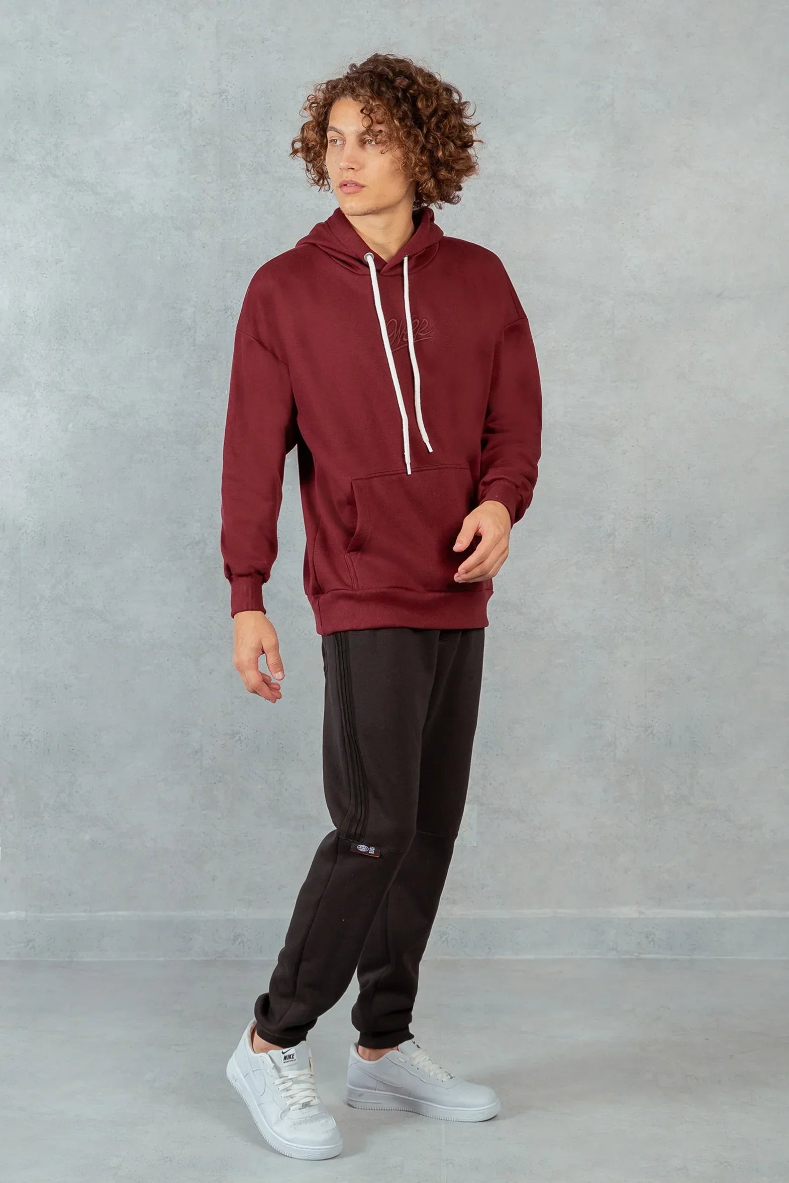 Poleron Hoodie Fleece Brute Rojo Overcore - Gangster