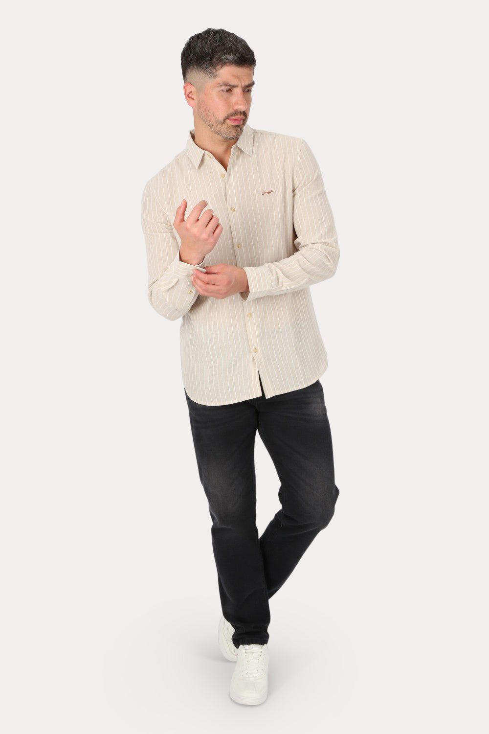 Camisa ML Fake Linho Pequi Arena Gangster-4