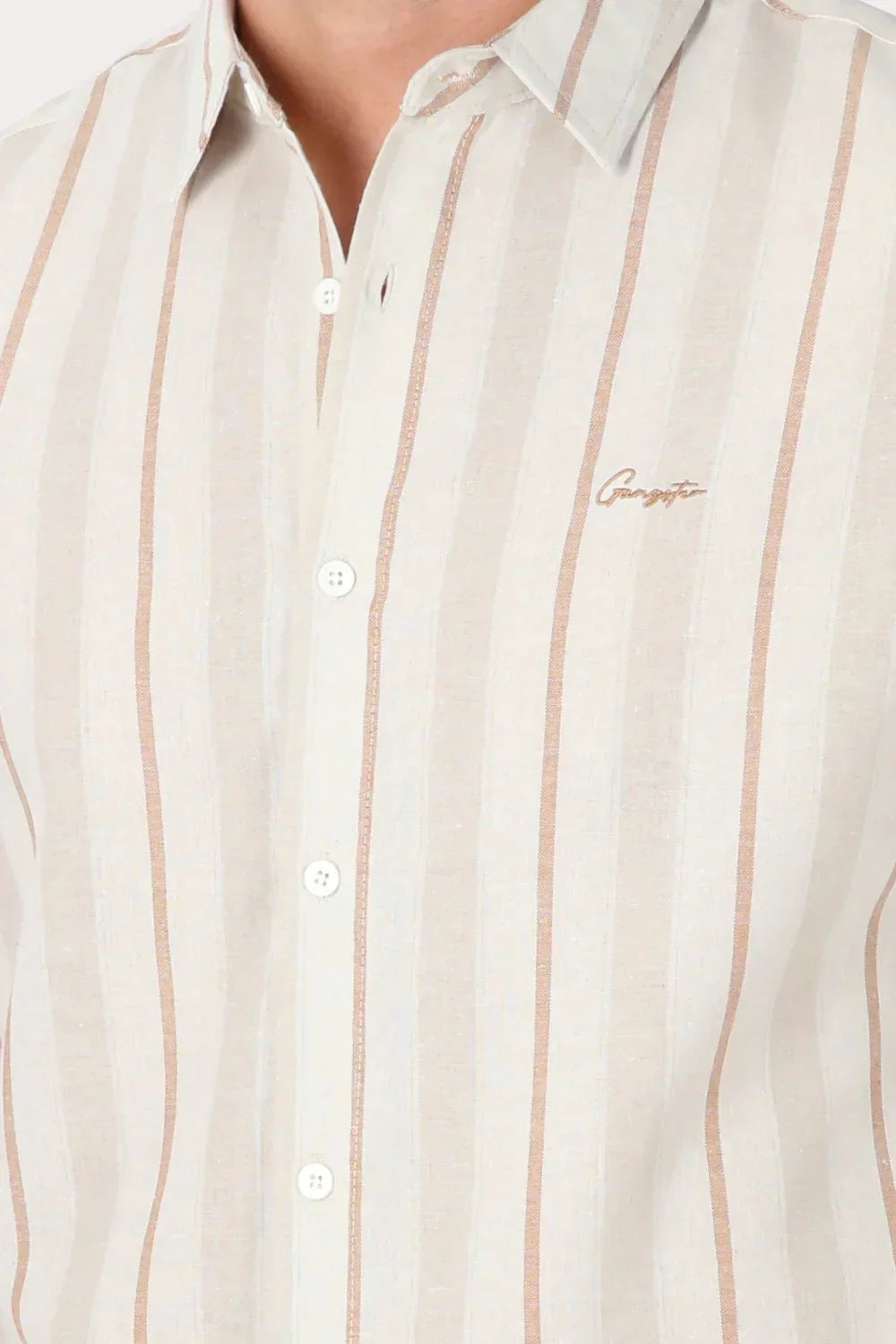 Camisa ML Fake Linho Cactos Blanco Gangster - Gangster