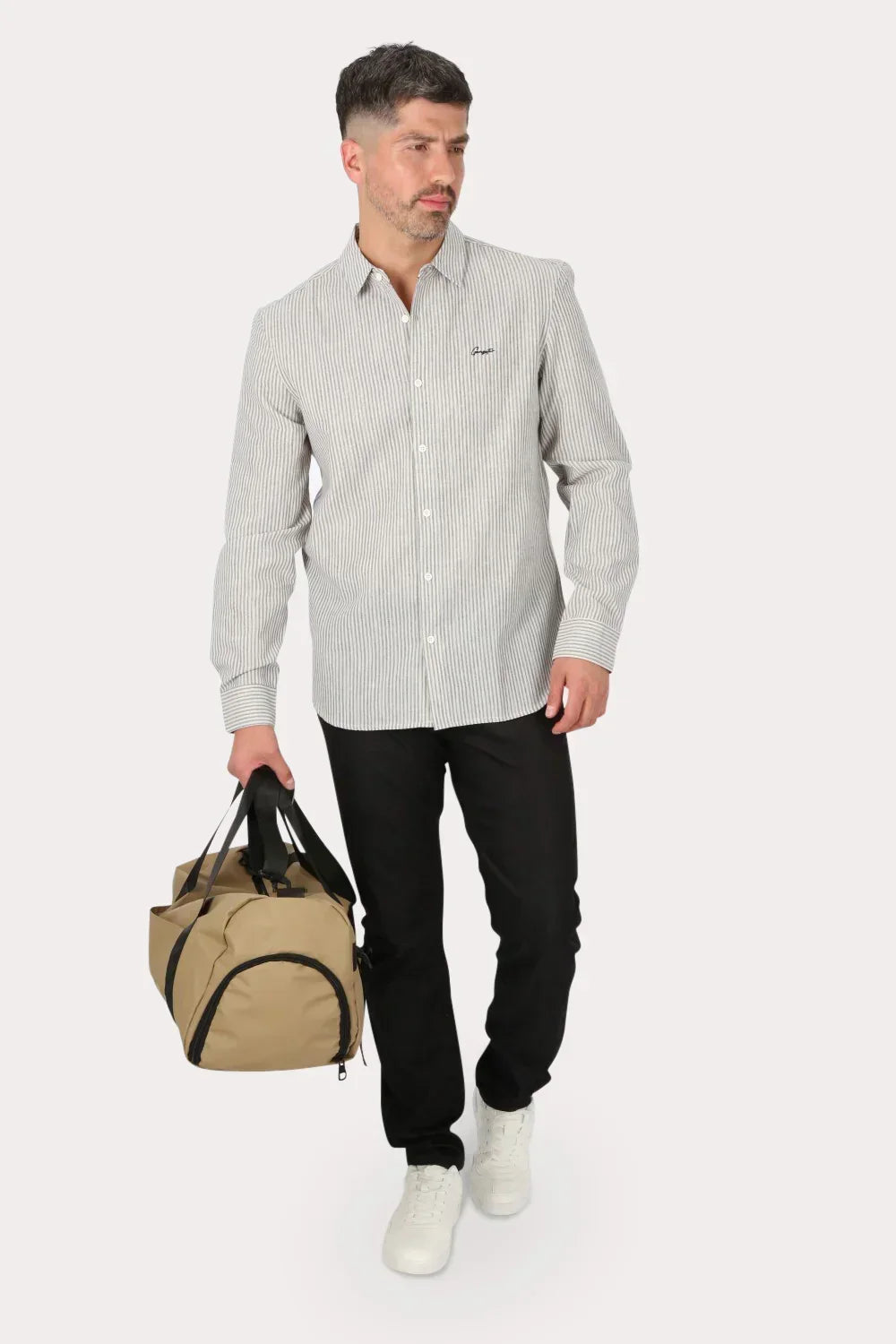 Camisa ML Fake Linho Araru Blanco Gangster - Gangster