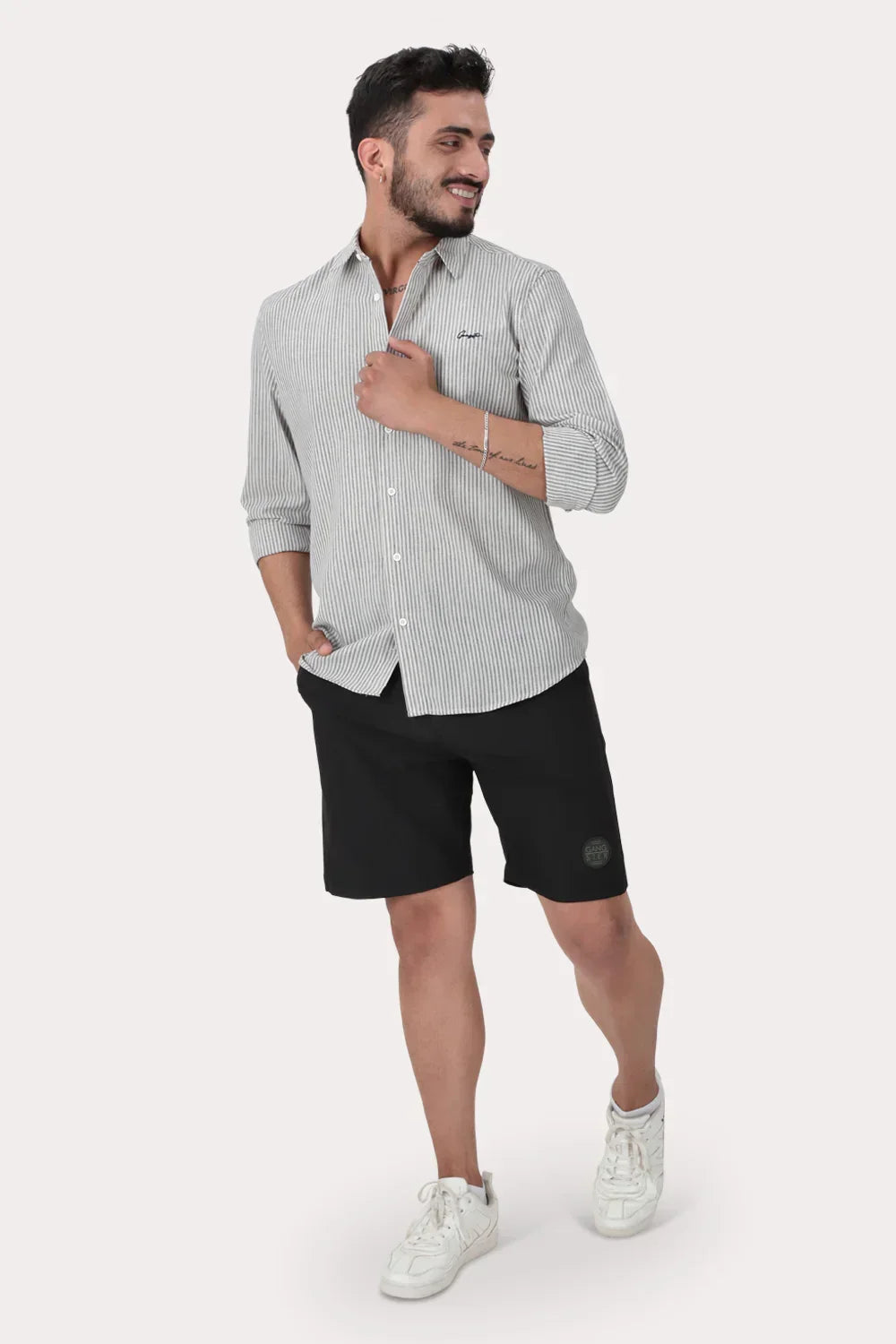Camisa ML Fake Linho Araru Blanco Gangster - Gangster
