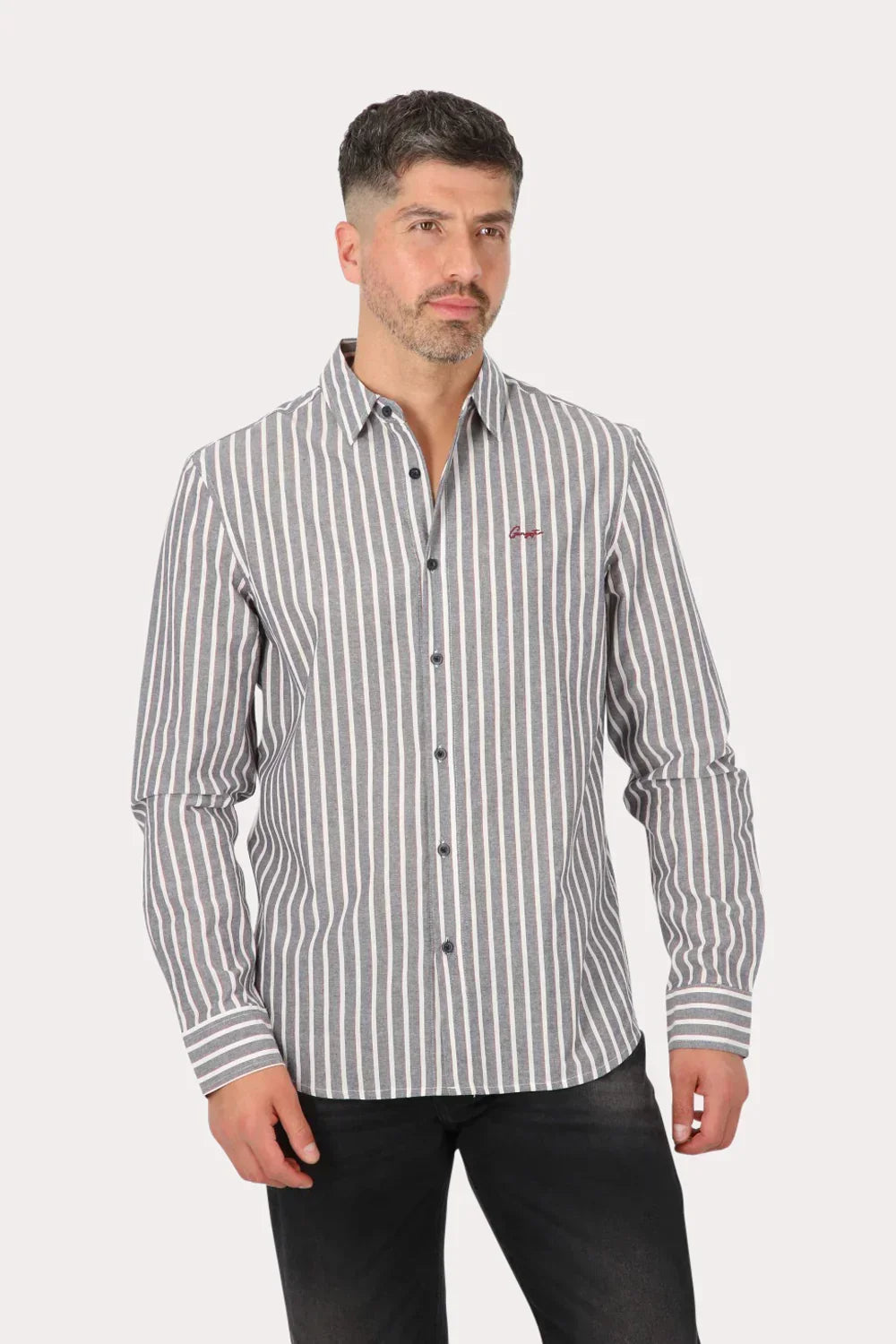 Camisa ML Fake Linho Buriti Azul Gangster - Gangster
