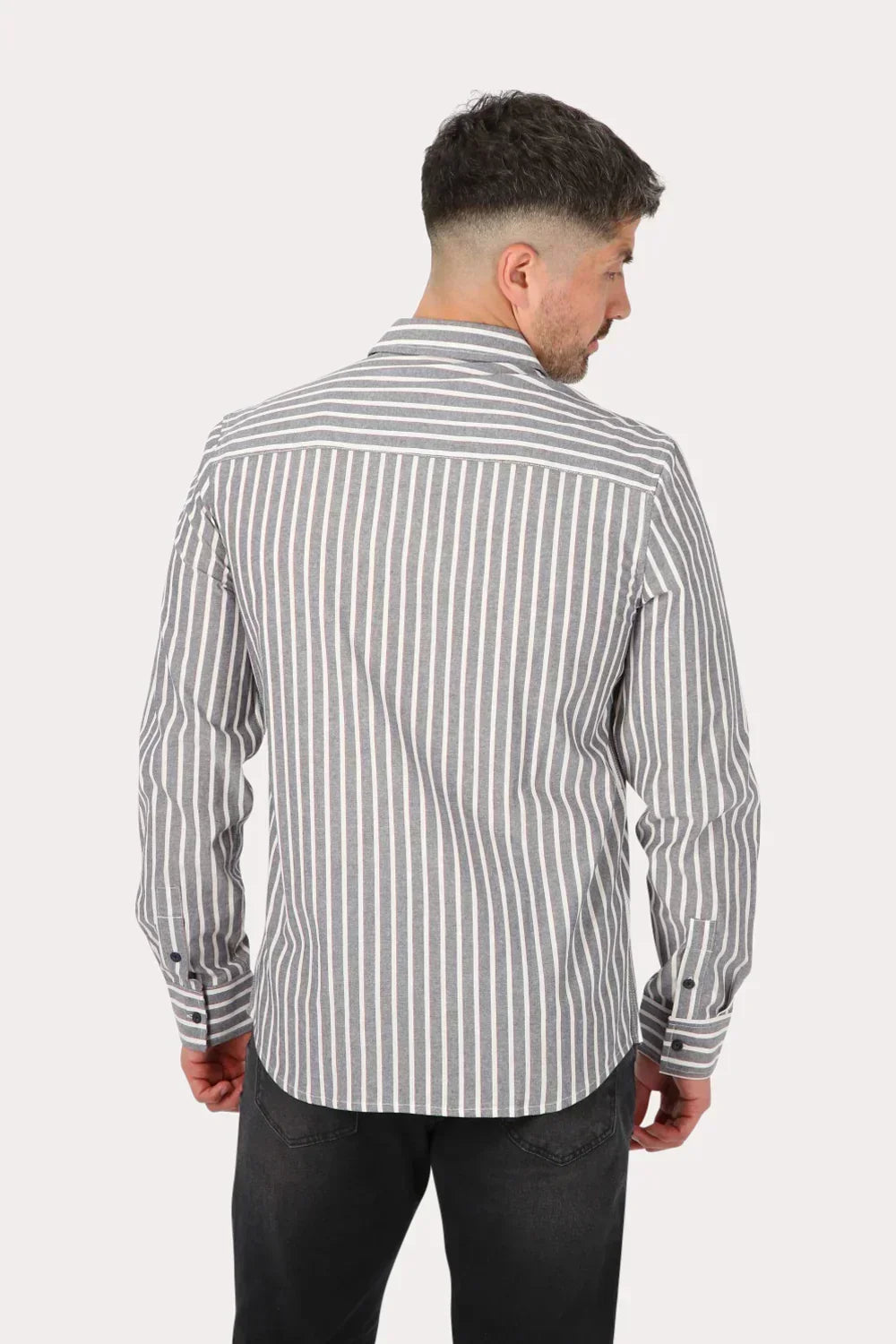 Camisa ML Fake Linho Buriti Azul Gangster - Gangster