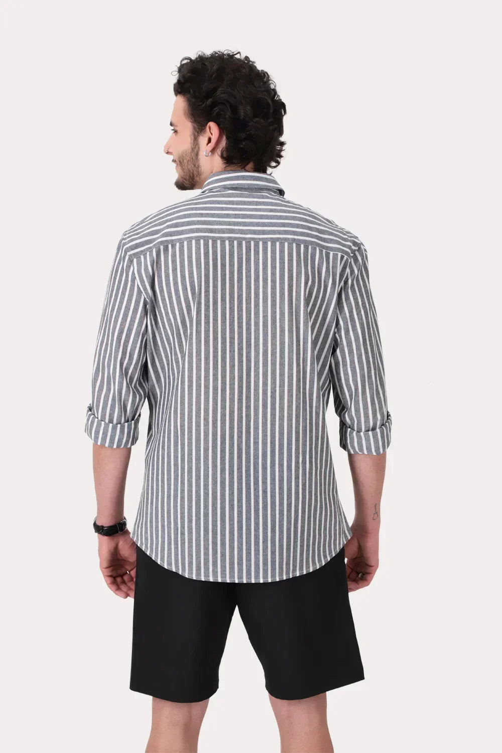 Camisa ML Fake Linho Buriti Azul Gangster - Gangster