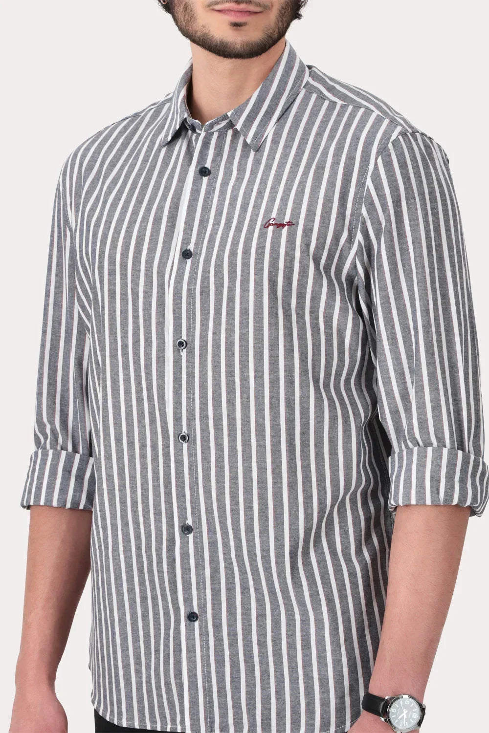 Camisa ML Fake Linho Buriti Azul Gangster - Gangster