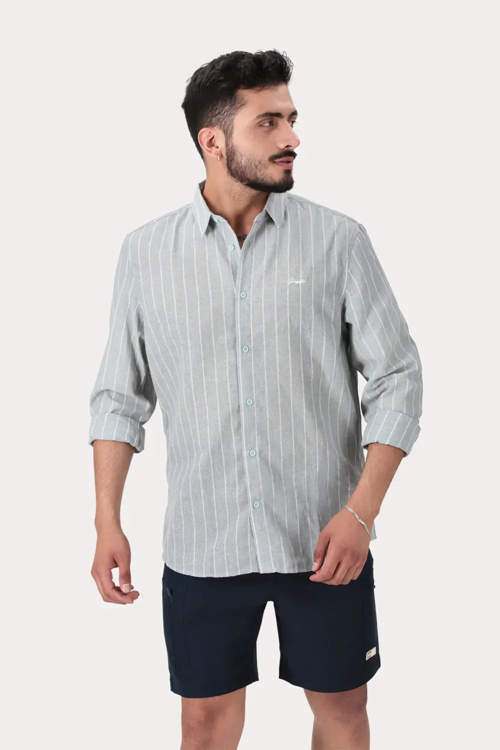 Camisa ML Fake Linho Garfield Beige - Gangster