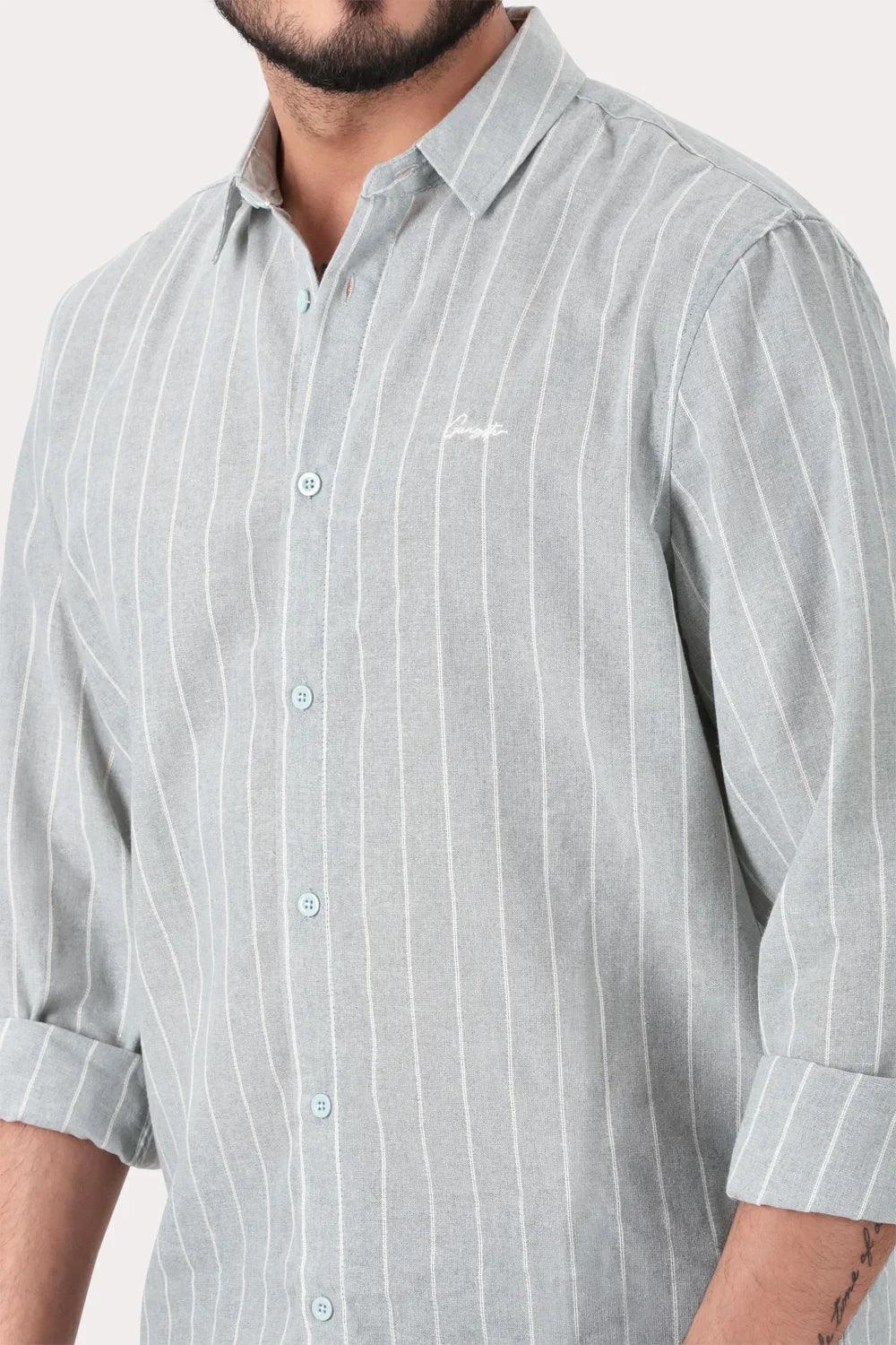 Camisa ML Fake Linho Garfield Beige - Gangster