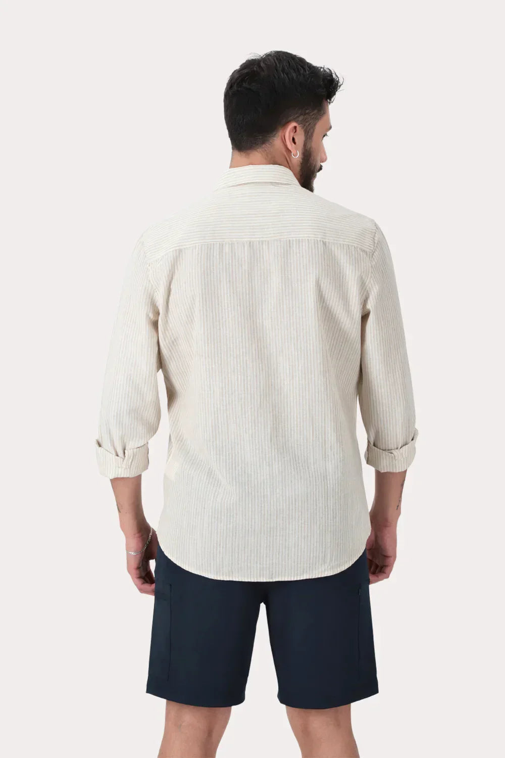 Camisa ML Fake Linho Tucuma Beige Gangster - Gangster