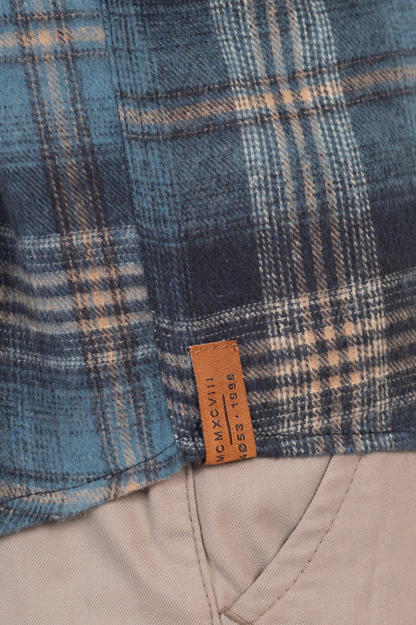 Camisa Ml Franela Northwood Azul Marino Gangster