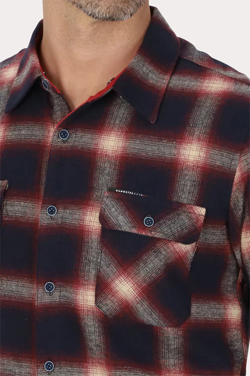 Camisa Ml Franela Braven Azul Marino Gangster - Gangster