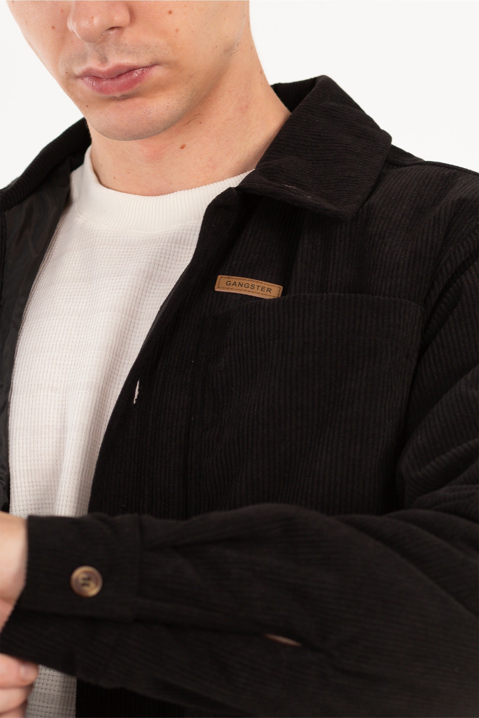 Chaqueta Overshirt Sway Negro-5