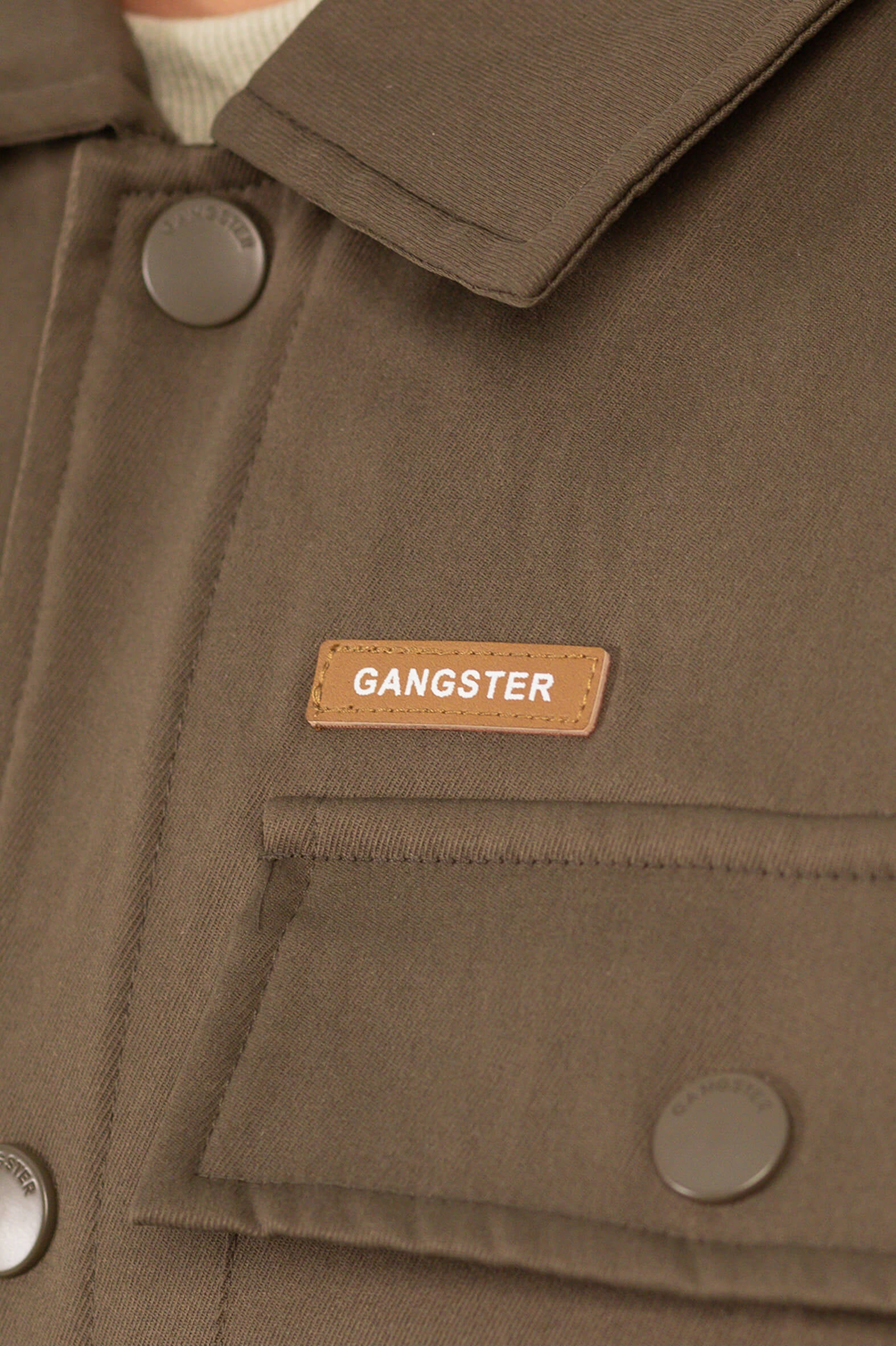 Chaqueta Overshirt Habit Verde Oliva-4