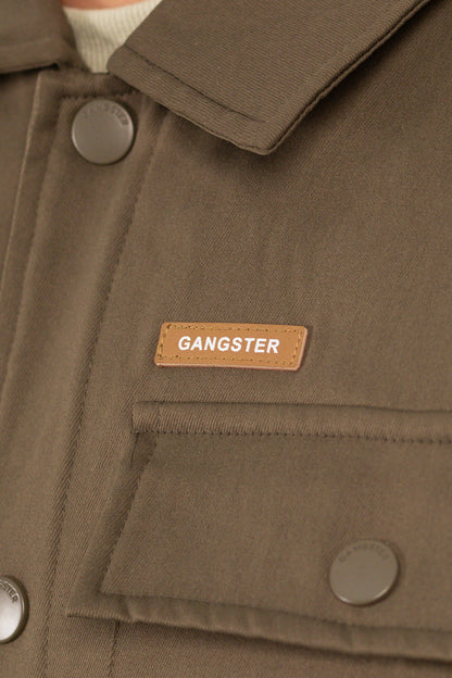 Chaqueta Overshirt Habit Verde Oliva