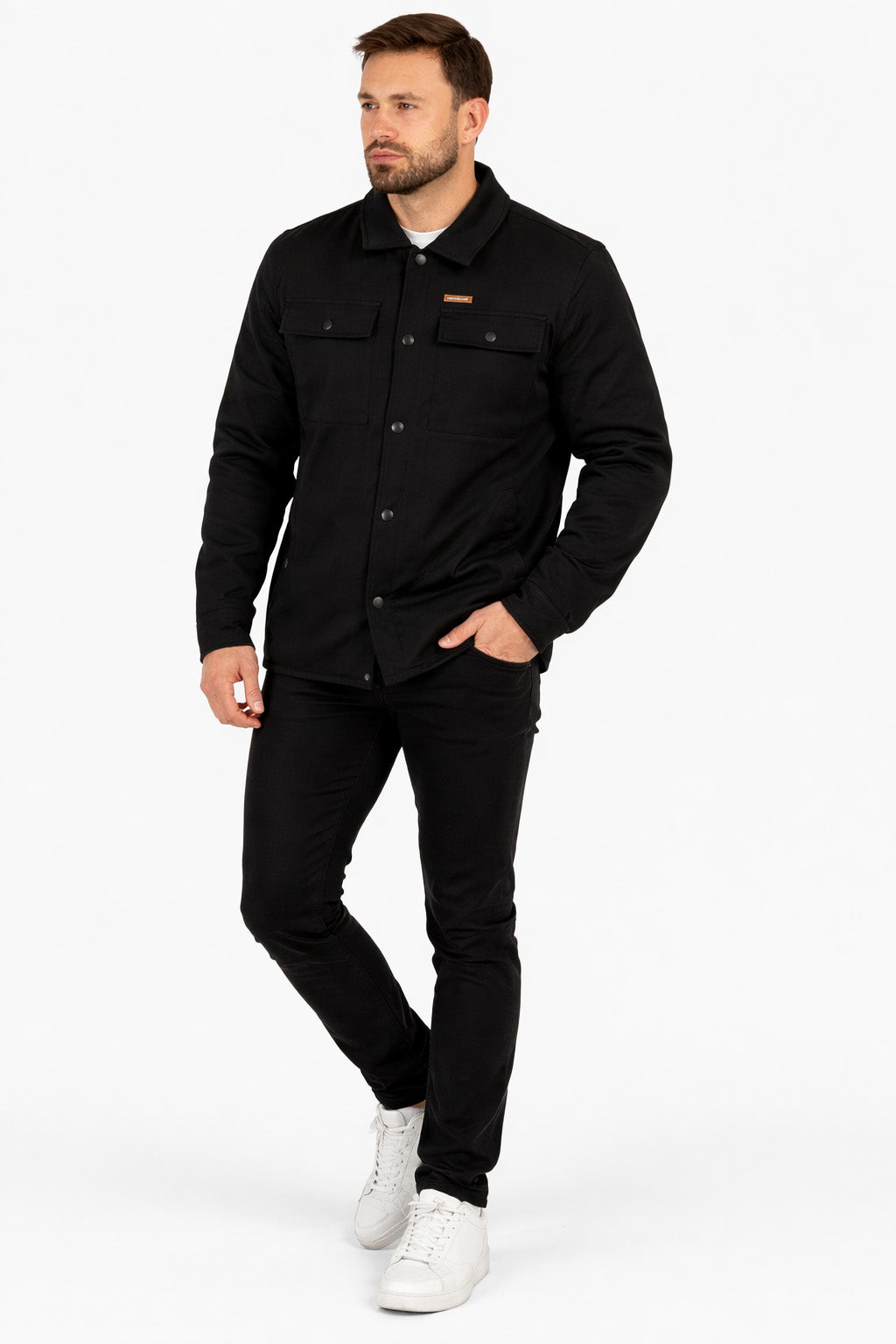 Chaqueta Overshirt Habit Negro-3